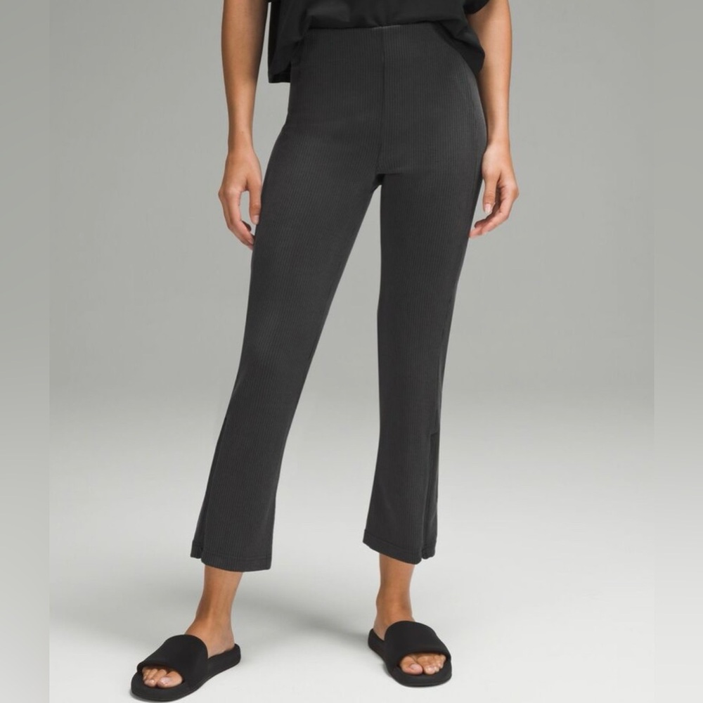 Lululemon Ribbed Softstreme High Rise Pant, gray, size 14